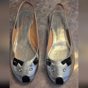 Marc by Marc Jacobs Silver Mouse Ballet Flats